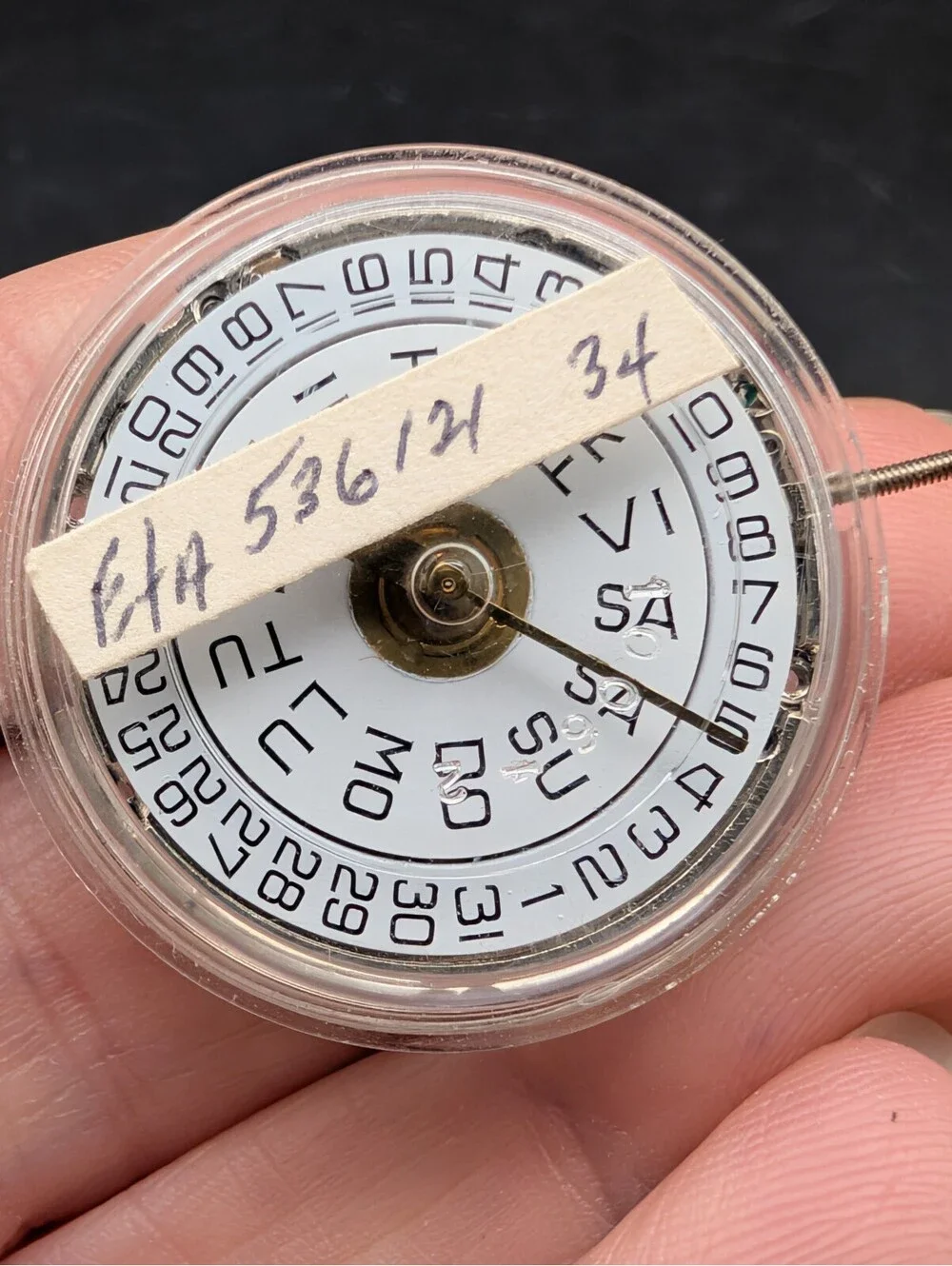 Vintage Watchmaker Bulova ESA 536.121 a.k.a Bulova ETA 9362 Movement Untested